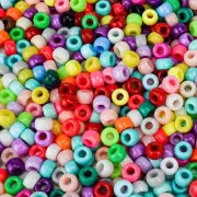 1200+pcs Pony Beads 9mm Kandi Beads for Bracelets, Hair Beads for Braids Plas...