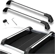 2PCS Compatible for Suzuki Vitara 2015-2021 Crossbars Cross Bars Roof Rail Rack Lockable Aluminum Alloy(Silver and Black)