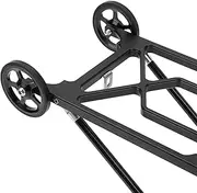 [Tbest] Bicycle Rear Rack with Wheels,Folding Bike Rear Rack High Strength Aluminum Alloy Bicycle Luggage Carrier with Wheels for Brompton