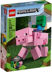 Lego Minecraft 21157 BigFig Pig with Baby Zombie - Brand New (Free Shipping)