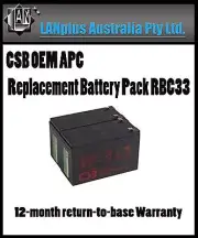 CSB OEM APC Replacement Battery Pack RBC33 UPS 12v 7.2a