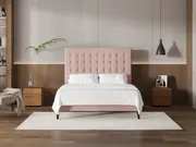 My Style Buttoned Headboard & Standard Base - Super King / Rosewater / Slimline Base