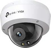 TP-Link VIGI 3MP Dome Network Smart Security Camera, Full-Colour, AI Detection, Built-in Microphone, H.265+, PoE/12V DC, IK10, IP67, Remote Control (VIGI C230(4mm))