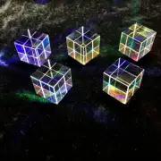 1PC 25mm Crystal Cubic Prism Edge Glass Optics Refracted Photography Prop Decor