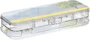 Yellow Flower Field Clear Pencils Box 2 Layer Hard Pens Case For Kids With Snap Lid