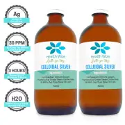 2 x Colloidal Silver 30PPM 500ml 99.999% Pure 6+ Month Supply Ionic Best Silver