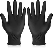 Bruislard 2Pairs Hair Dye Gloves Reusable Cleaning Gloves Black Rubber Glove Non-slip Bouncy Professional Hair Coloring Accessories for Salon Hair Dyeing(Large)