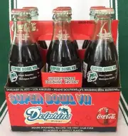 Rare Coca Cola Collectible Bottle Set Miami Dolphins Perfect Season VII