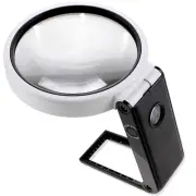 PhoenixLoupe Handheld Stand Magnifier [3.5x & 25x Magnification] 2 Types of Lens