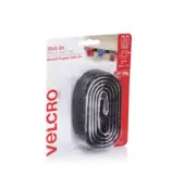 VELCRO Brand 25mm x 1m Black Stick On Hook And Loop Tape