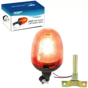 HQRP Amber Mini Beacon 60 LEDs SMD5050 Strobe Light 12V 360 Degrees Flash Lamp