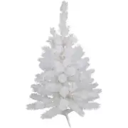 Northlight 3' White Alaskan Pine Artificial Christmas Tree Warm White LED Lights