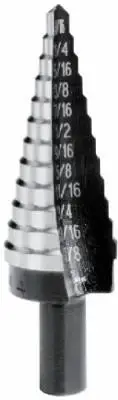 Step Drill Bit, 1/4 to 1-3/8-In. -10235