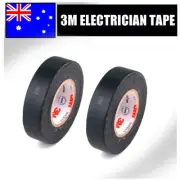2x 3M Electrical Insulation Tape 20meters Premier Grade Black for LED light AU