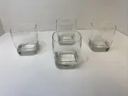 New Libbey Clear Square 13 Oz. Palisade Tumblers Set of 4