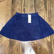 NWT Janie and Jack Girls Size 4T Ribbed Skater Pull On Skirt - Navy Blue