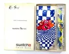 NEW Swatch Watch FIZ'N ZIP GN164NT Boxed Set by Kenny Scharf w/ Neck Tie 1996 n1