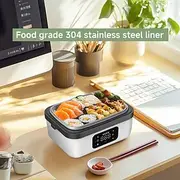 Cordless Electric Lunch Box Food Heater 60W Quick Heating Leak Proof 1L