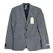 Ben Sherman Mens Skinny Fit Stretch Suit Jacket Navy Blue 36S