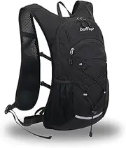 buffup Bike Backpack Waterresistant, MTB Hydration Backpack, Small 15L Hiking Backpack for Speed Hiking.