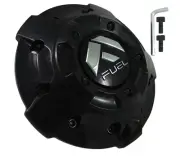 Fuel Off-Road Gloss Black Wheel Center Cap w/ Black Rivets 1003-81GBR + SCREWS