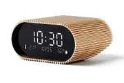 Lexon Ray Clock Lcd Alarm Clock w Temp & Humidity Display - Gold
