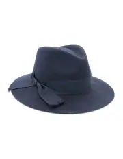 [Morgan & Taylor] Penelope Wool Felt Fedora in Navy Blue