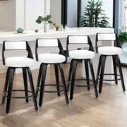 4x ALFORDSON Bar Stools Kitchen Barstool Black White