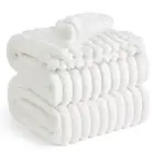 Bedsure California King Size White Fleece Blanket for Bed - Super Soft Cozy