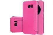 Sparkle Leather Case for Samsung Galaxy S7 Edge - Pink