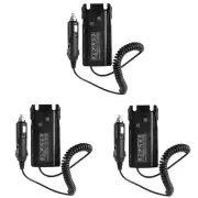 3X Car Charger Battery Eliminator Adapter Baofeng UV-82 UV8 UV-82HP Walkietalkie