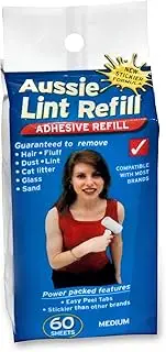 Aussie Lint Roller Refill, Medium | Pet Hair Remover, White