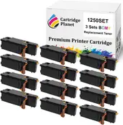 3 Sets BCMY Compatible Toner Cartridge for Dell (2,000/1,400 (B/CMY) Pages) for Dell 1250c 1350cnw 1355cn C1760 C1760nw C1765 C1765nf C1765nfw