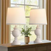 Retro Table Lamps Set of 2 Bedside Lamp for Bedroom Rustic Farmhouse Table La...
