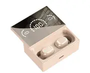 Slide-out Mirror Wireless Bluetooth Headset Binaural Touch Digital Display Call
