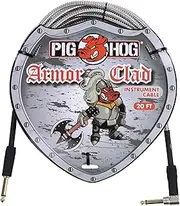 Pig Hog PCH10AGR Amplifier Grill Right-Angle 1/4" to 1/4" Guitar Instrument Cable, 10 ft. 20 feet