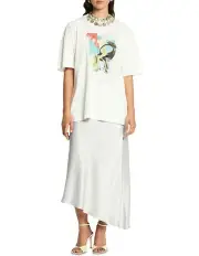 [Sass & Bide] Vague Love Midi Skirt in Silver