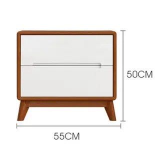 55cm 床頭櫃 置物櫃 儲物櫃 邊櫃 全實木小戶型臥室超窄床頭櫃迷你簡約北歐床邊夾縫收納儲物鬥櫃子 (8.4折)
