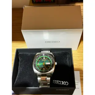 【SEIKO 自動機械手錶】精工5號機械錶款-綠SNKM97
