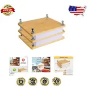 Durable Wooden Book Press - Ideal 3-Floor Manual Machine for Crafts & Repairs