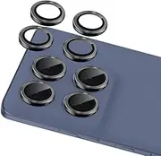 Zeking (2 Set for Motorola Edge 60 Fusion 5G Camera Lens Protector, Scratch-Resistant HD Clarity Ultra-Thin 9H Tempered Glass with Aluminum Edging, Individual Metal Lens Cover (Black)