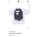 A BATHING APE® OVERPRINTED APE HEAD TEE 23 短袖T恤 大猿人頭