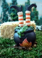Witch Legs in Cauldron MI 50280 Miniature Fairy Garden