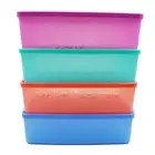 Tupperware Purple Green Coral Blue Snowflake Double Square Round 1.3L Containers