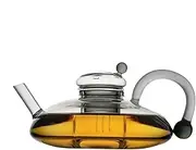 Innovessa Teapot, 20 Oz Sereno Filter Teapot Set, Glass Teapot with Infuser, Heat Resistant Coffee Kettle, Practical Glass Teapots with Infusers for Loose Tea
