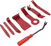 GOOACC 8PCS Auto Trim Removal Tool Kit No-Scratch Pry Tool Kit for Car Audio Dash Door Panel Window Molding Fastener Remover Tool Kit-Red