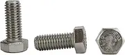 Stainless 1/2-13 x 1-1/4 Hex Head Bolts (3/4 To 5" Lengths Available in Listing), 304 Stainless Steel, 25 pieces (1/2-13 x 1-1/4)