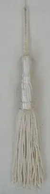 Tassels - 5" long w/ 1 3/4" loop- Set of 2 tassels - Cream Chainette