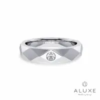 在飛比找momo購物網優惠-【ALUXE 亞立詩】18K金 結婚男戒 Keep The 