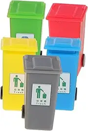 5pcs Mini Trash Can Doll House Sorting Garbage Bin Garbage Bin House Garbage Can Street Litter Bin Model Trash Can Model Decorative Trash Can Small Garbage Can Model Waste Bin